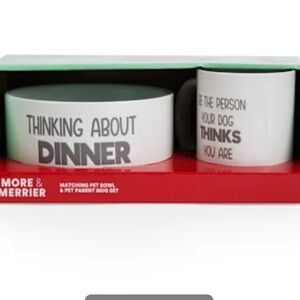 NWT More & Merrier Dog Bowl & Mug Set